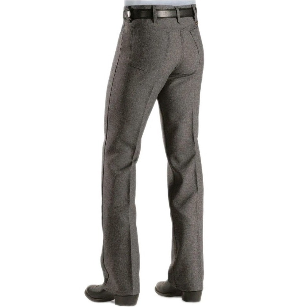 WRANGLER Wrancher Pants Mens 38x29 Heather Gray Polyester 82HK Rockabilly - Picture 8 of 8